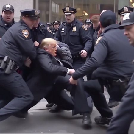عکس های عجیب فرار و دستگیری ترامپ ساخته شده با هوش مصنوعی