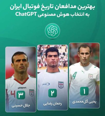بهترین مدافع تاریخ فوتبال ایران