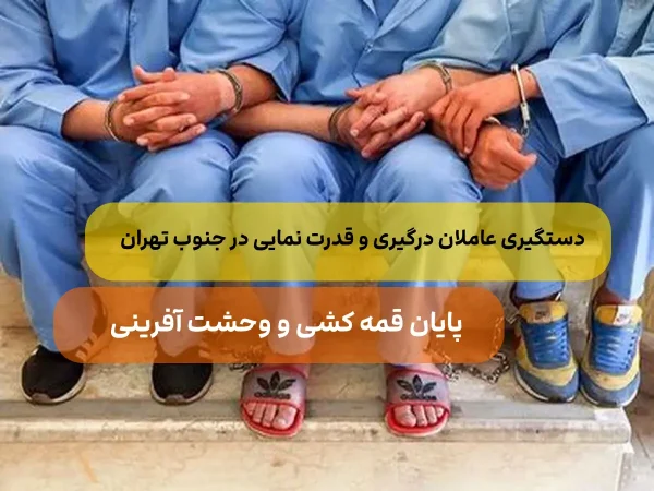 عاملین قدرت نمایی در جنوب تهران دستگیر شدند + عکس